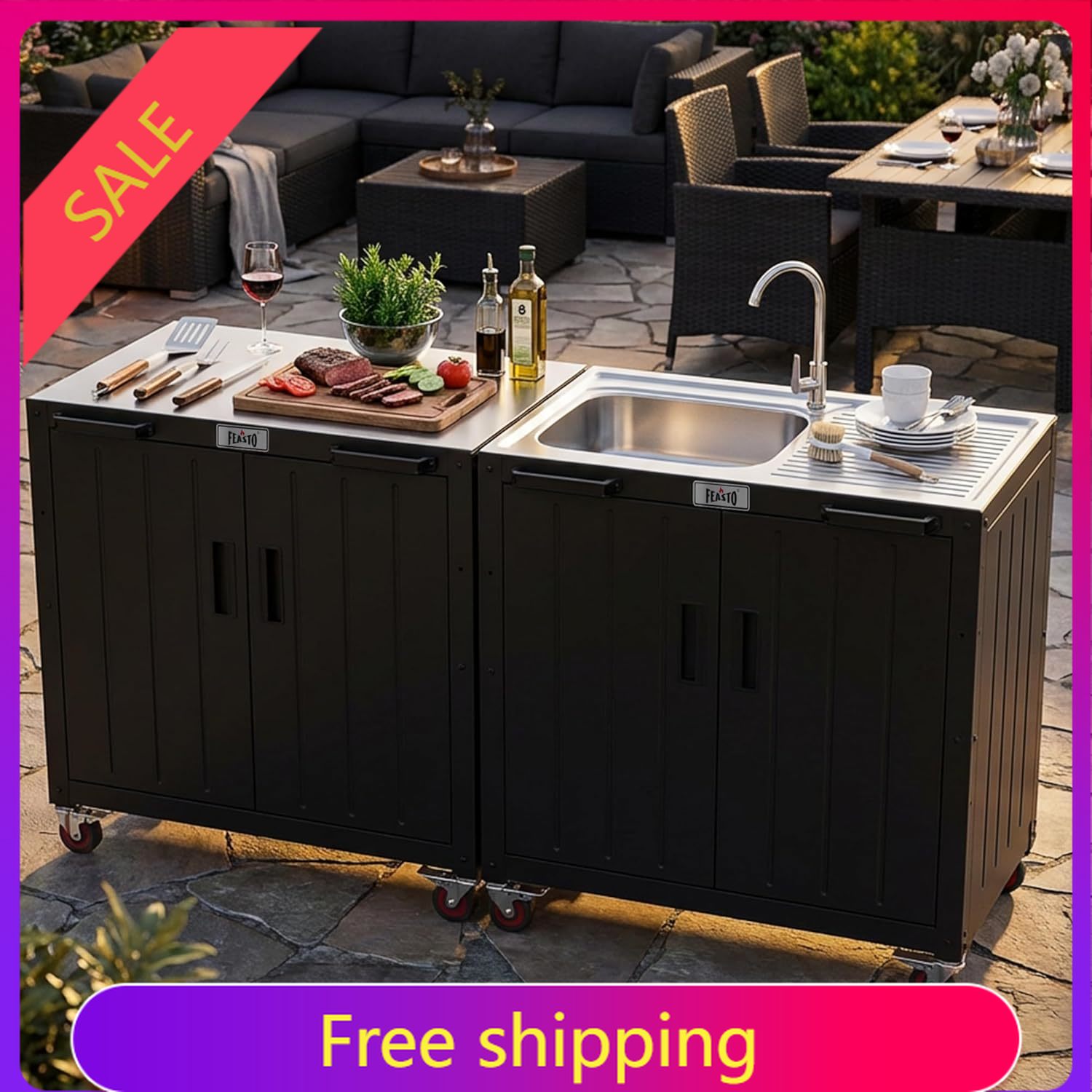 Outdoor Kitchen Island with St – Kitchen Appliances And Utensils Bewertung und Preis
