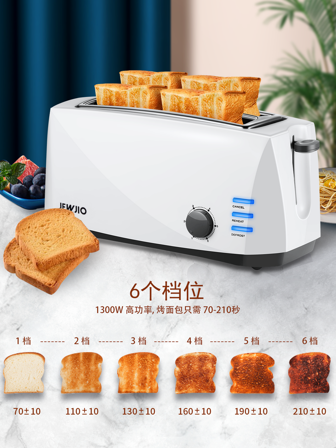 Multi functional 4 Slice Long  – Toaster 4 Slice Bewertung und Preis