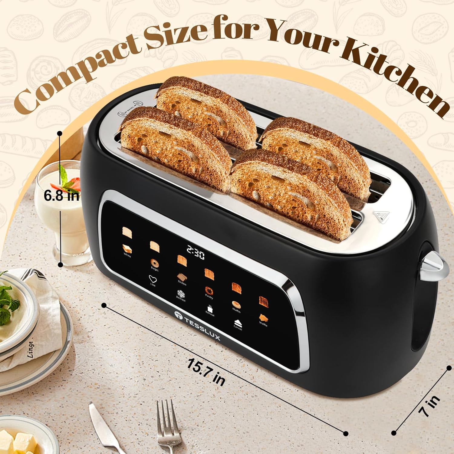 Kitchen Use, Black 4-Slice Toa – Toaster 4 Slice Bewertung und Preis