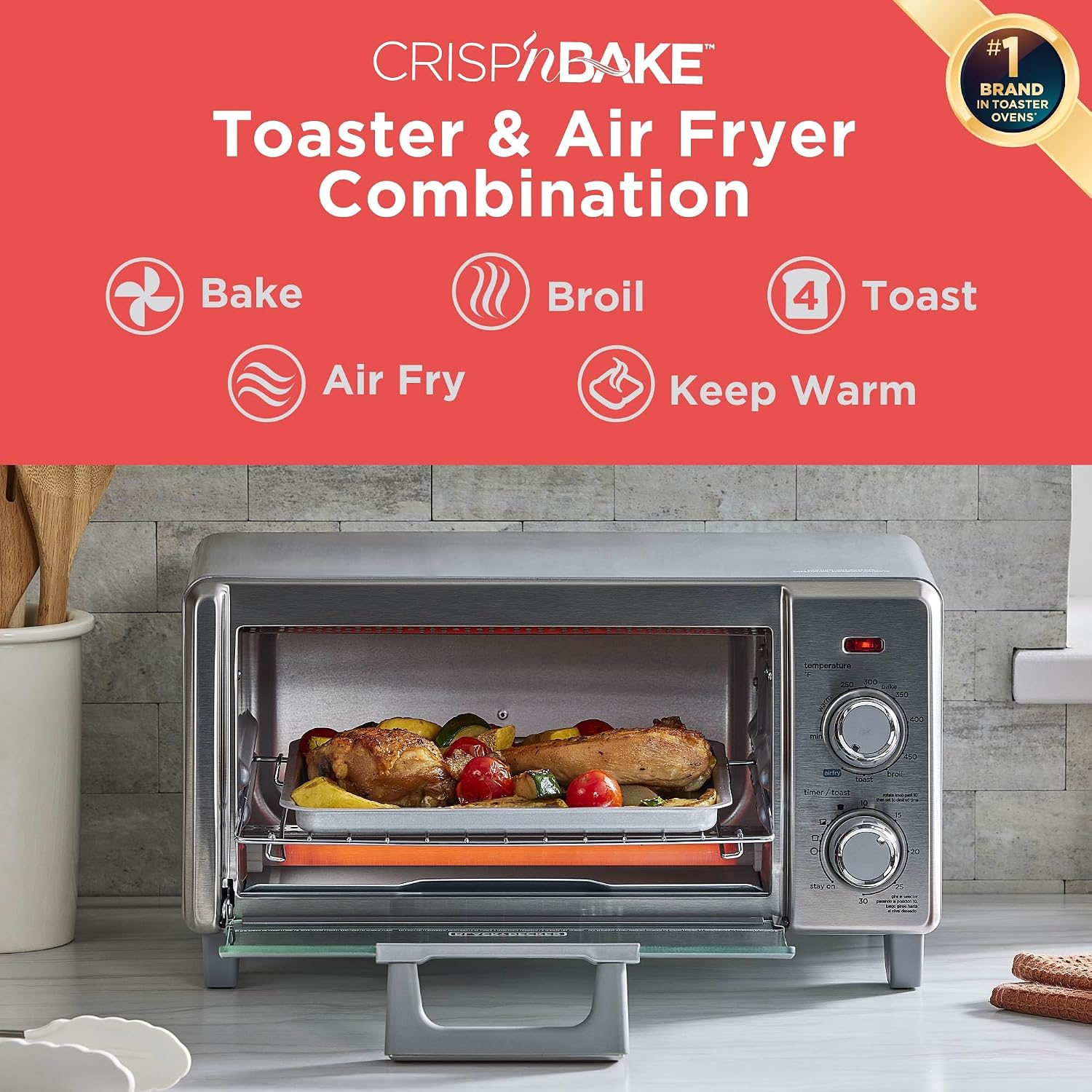 Crisp 'N Bake Air Fry Countert – Toaster 4 Slice Bewertung und Preis