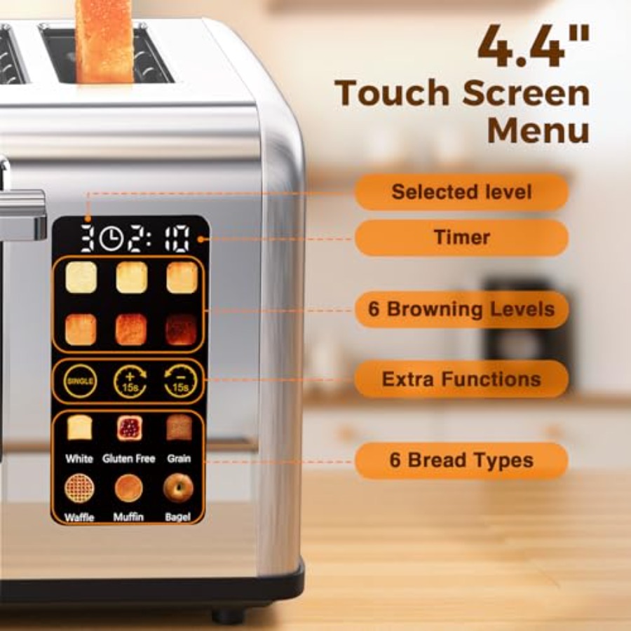 4-Slice Touch Screen Toaster w – Toaster 4 Slice Bewertung und Preis