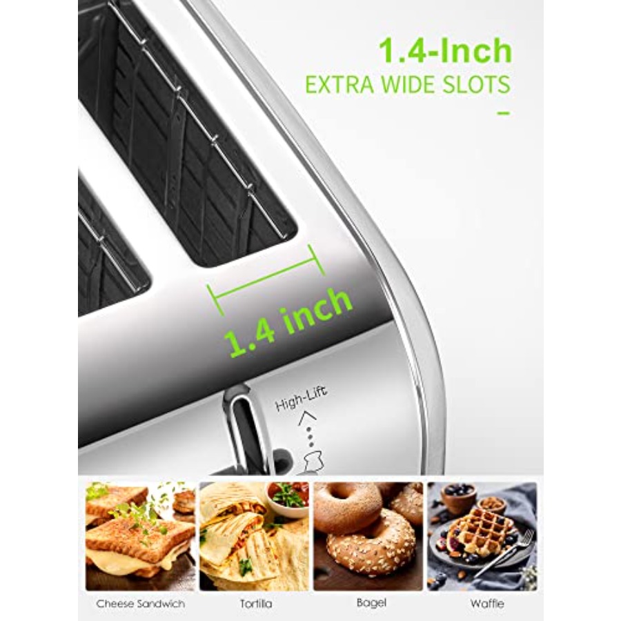 4-Slice Extra Wide Toaster wit – Toaster 4 Slice Bewertung und Preis