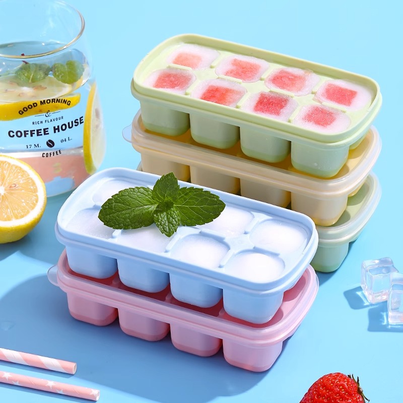 8-Grid Ice Cube Trays Silicone – Kitchen Appliances Rack Bewertung und Preis