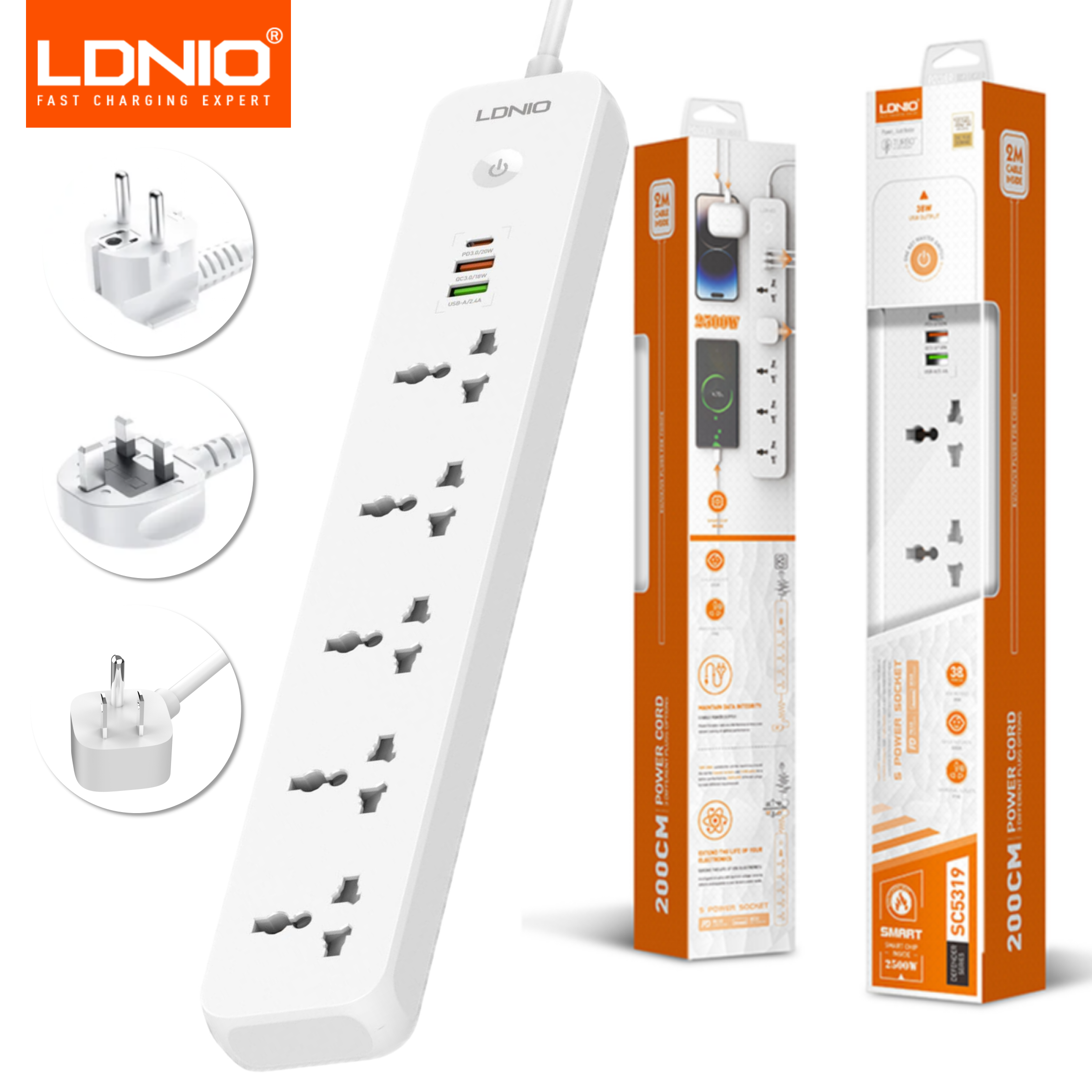LDNIO 2500W Power Strip with 5 – Kitchen Appliances Uk Bewertung und Preis